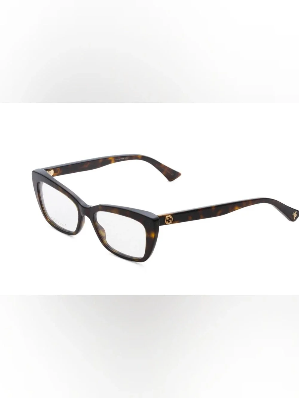 Gucci Womens Cat Eye Havana Transparent Fashion Designer Eyewear, 51mm Authentic